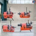 Portable pipe threading machine with pipe holding and threading assembly thumbnail